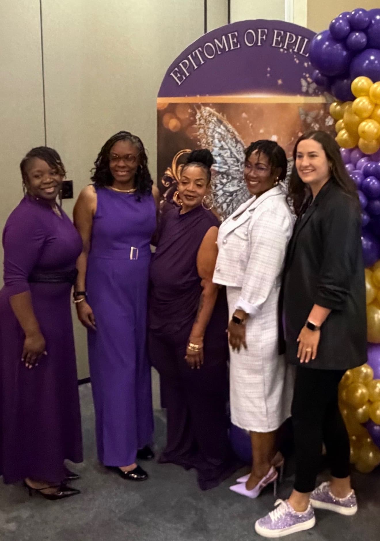 Community members in purple at an Epitome of Epilepsy event
