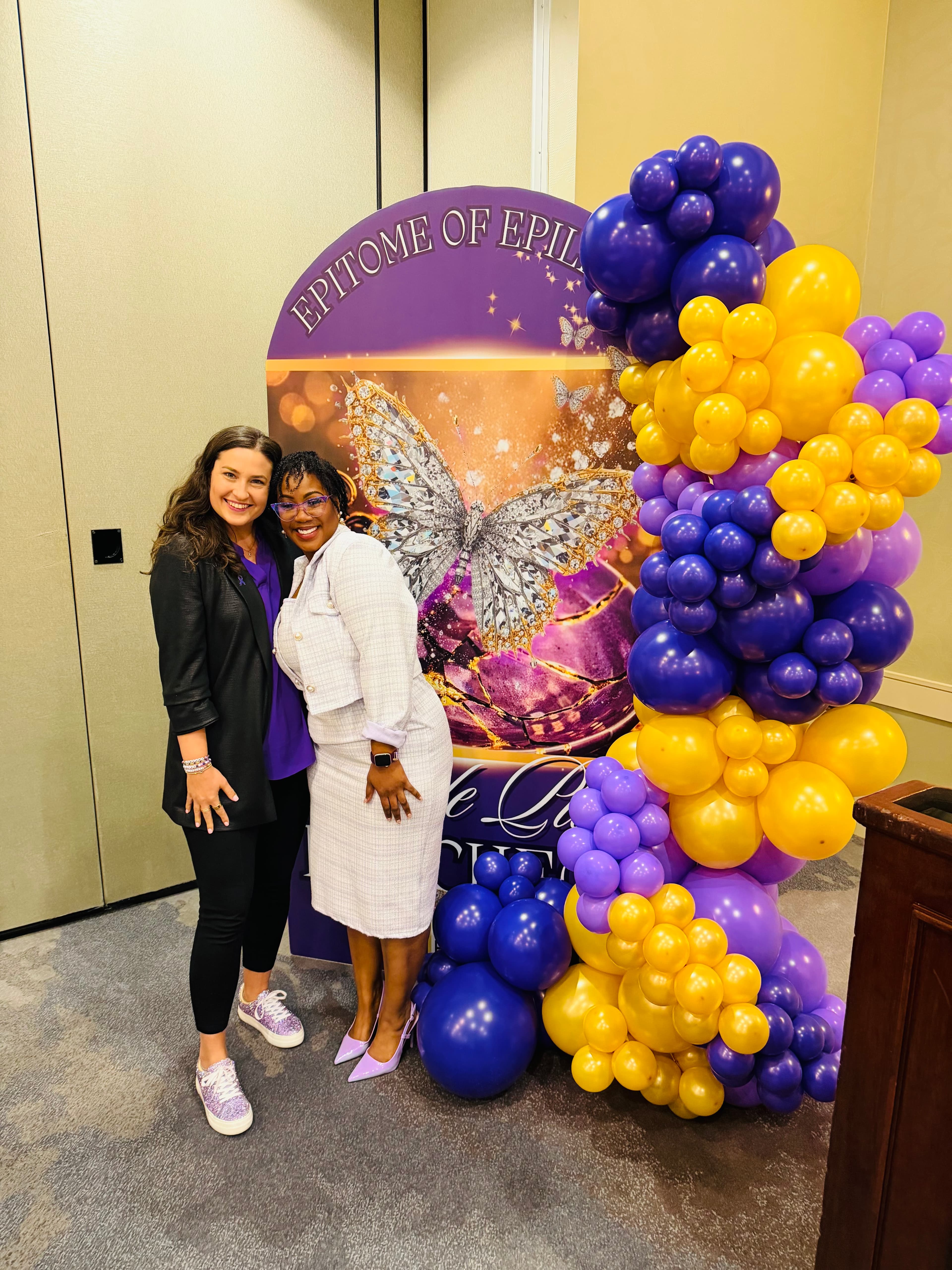 JenVon Cherry and a supporter at the Purple Plate Luncheon