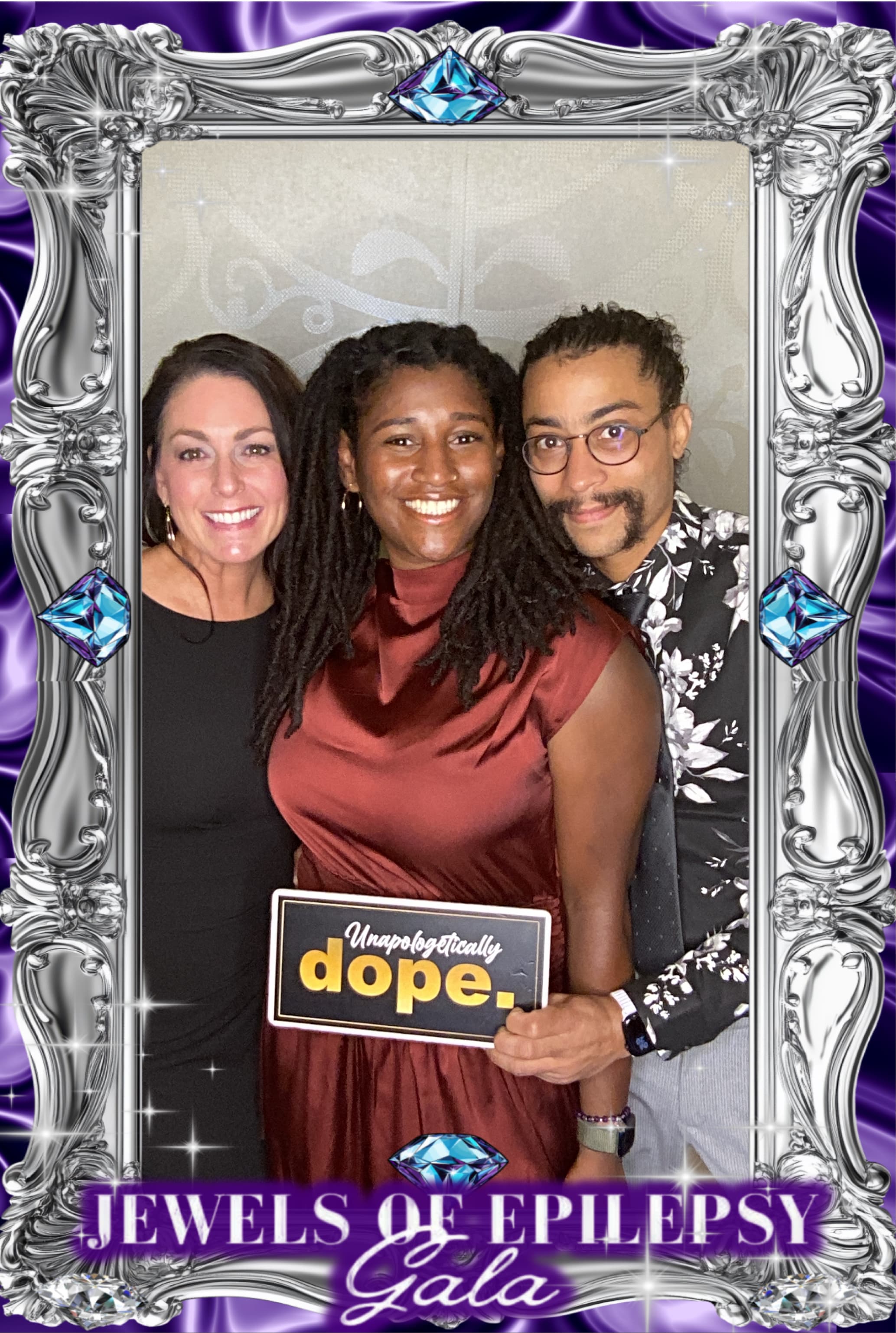 Guests at the Jewels of Epilepsy Gala photo booth